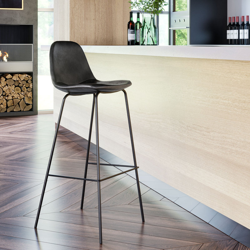 AllModern Kody Vegan Leather Bar & Counter Stool & Reviews Wayfair